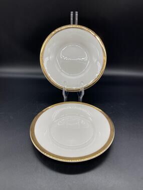 Pier 1 One Gold Band Set of 2 Bread Plates